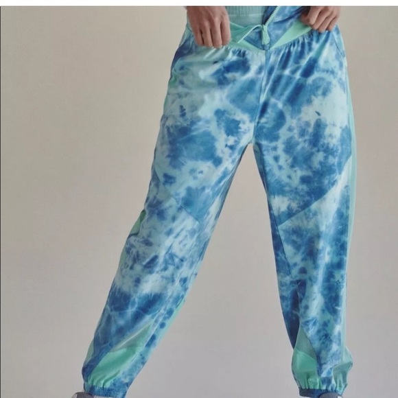 Free People Joggers Endless Sunshine Turquoise NWOT Large - Picture 3 of 12